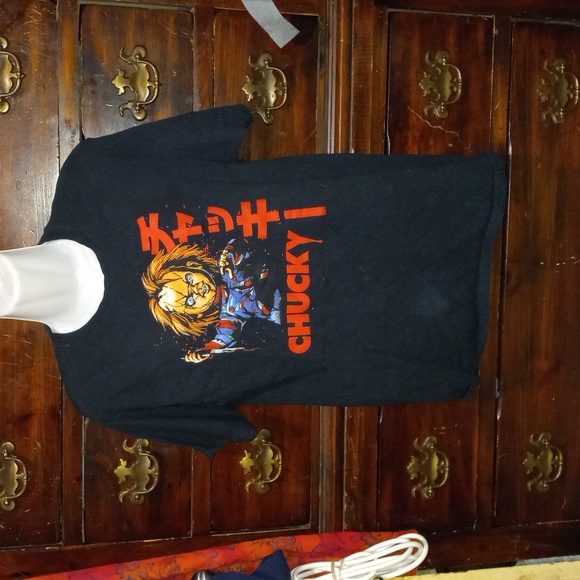 CHUCKY "WANNA PLAY" T-SHIRT - Picture 1 of 4